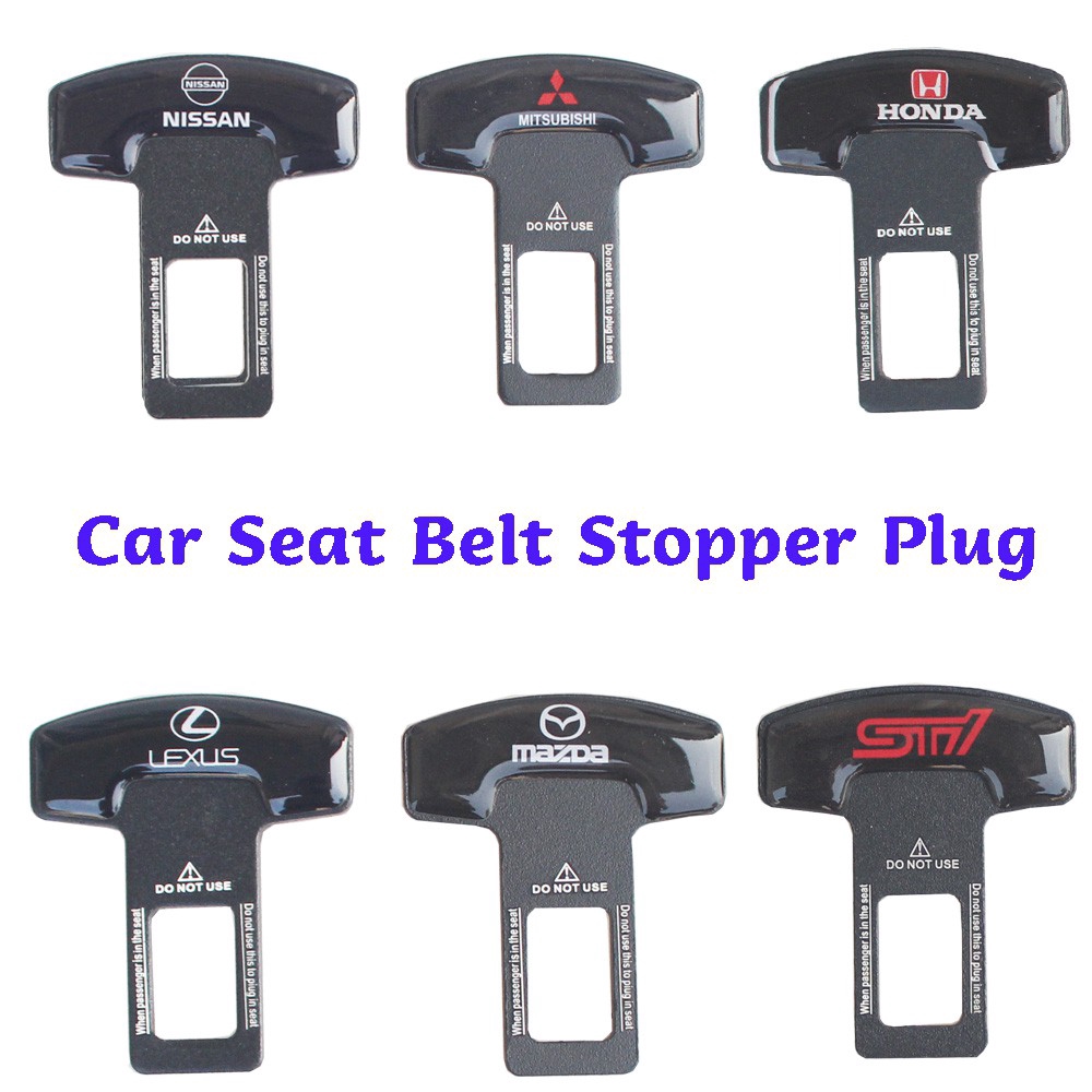 Car Seat Belt Stopper Plug Safety Belt Buckle Clip Alarm Silencer Nissan Honda Toyota Amg Benz Bmw Mitsubishi Mazda Nissan Subaru Accessories Shopee Singapore