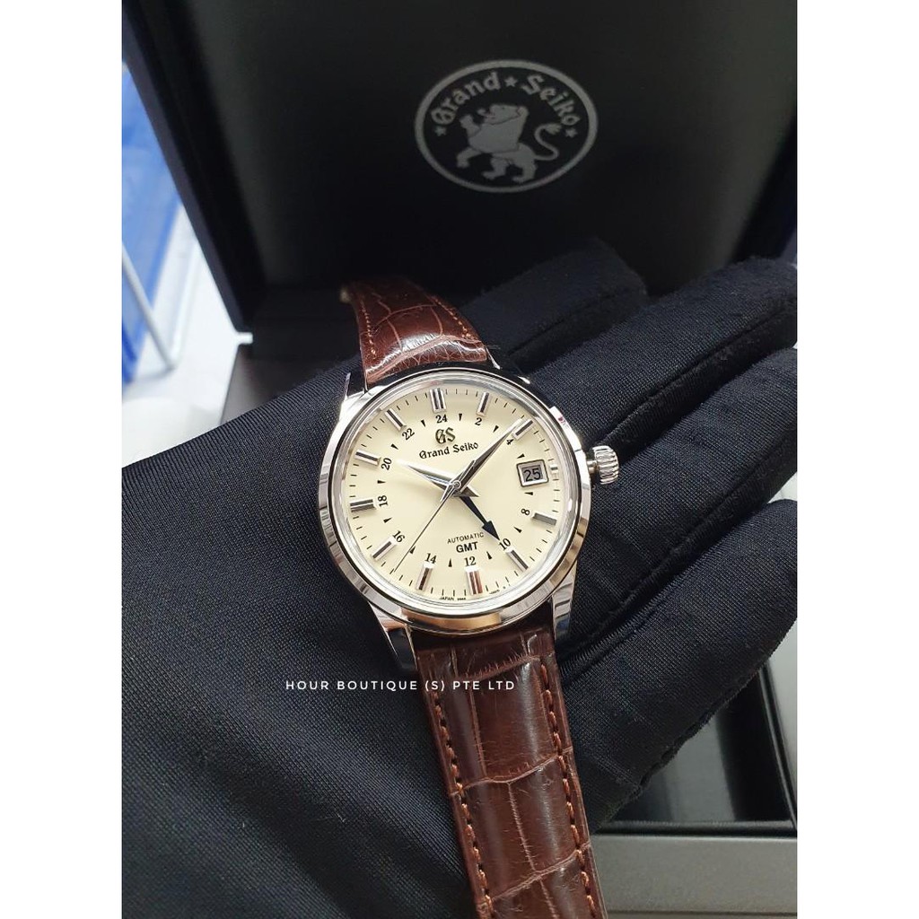 Brand New Grand Seiko Cream Dial GMT Men's Automatic Dress Watch SBGM221 |  Shopee Singapore