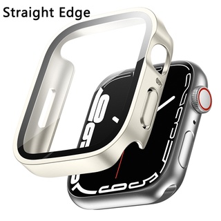 waterproof Screen protector Glass + Bumper Frame hard Case for Apple watch Series 7 6 SE 5 4 3 2 1 cover Tempered glass film iwatch 45mm 41mm 44mm 40mm 42mm 38mm Case