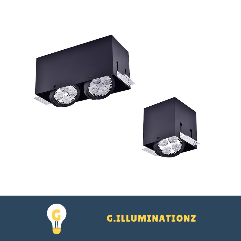 Frameless Single / Double PAR30 E27 Recessed Downlight Fitting / Modern