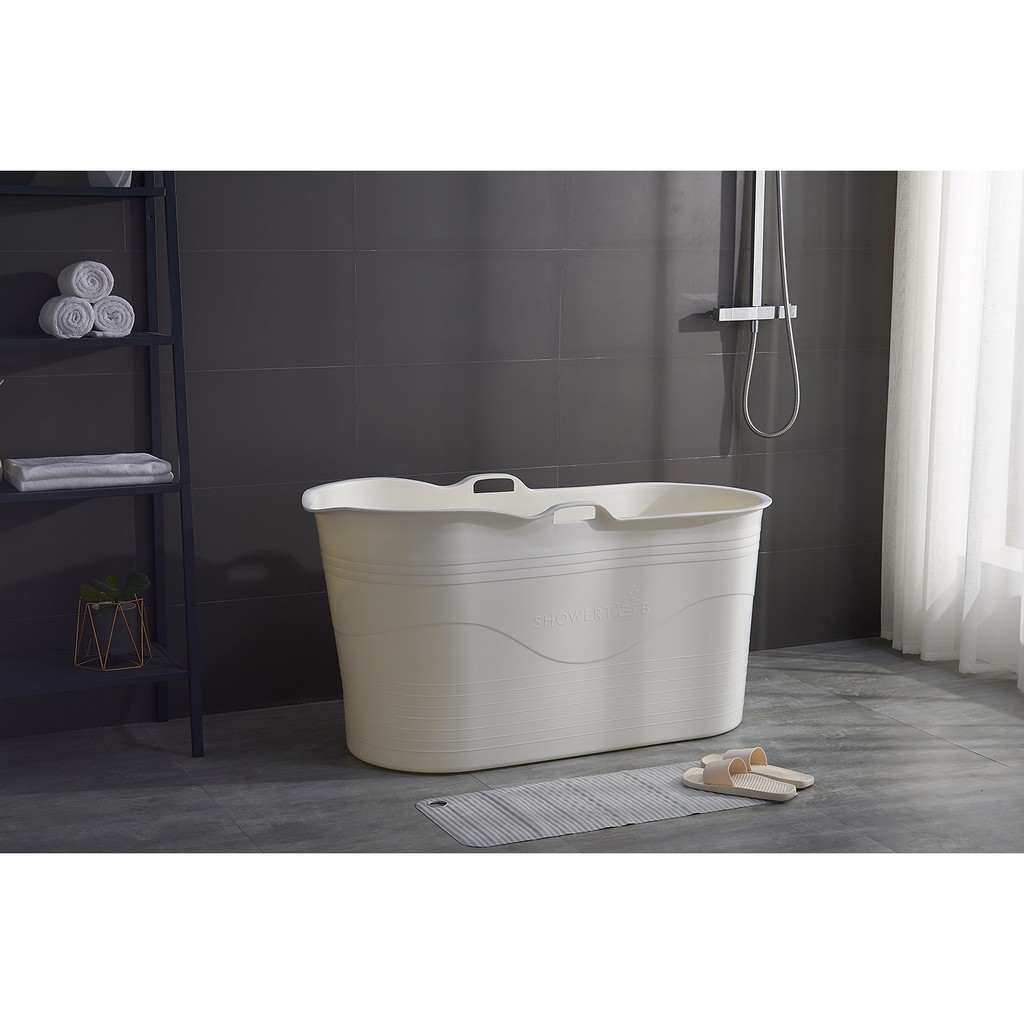 Plastic Portable Bathtub HDB Soaking Tub Adult Bathtub | Shopee Singapore