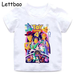 Toy Story 4 Cartoon Letter Children's Tshirt Cotton Kids T Shirt Buzz  Lightyear/Woody Summer Clothes | Shopee Singapore