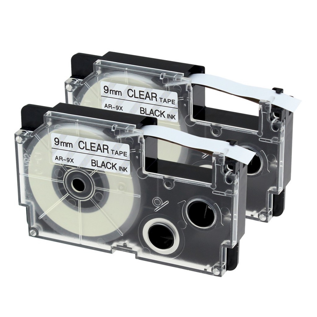 2pcs 9mm XR9X Casio label tape black on clear label maker Shopee