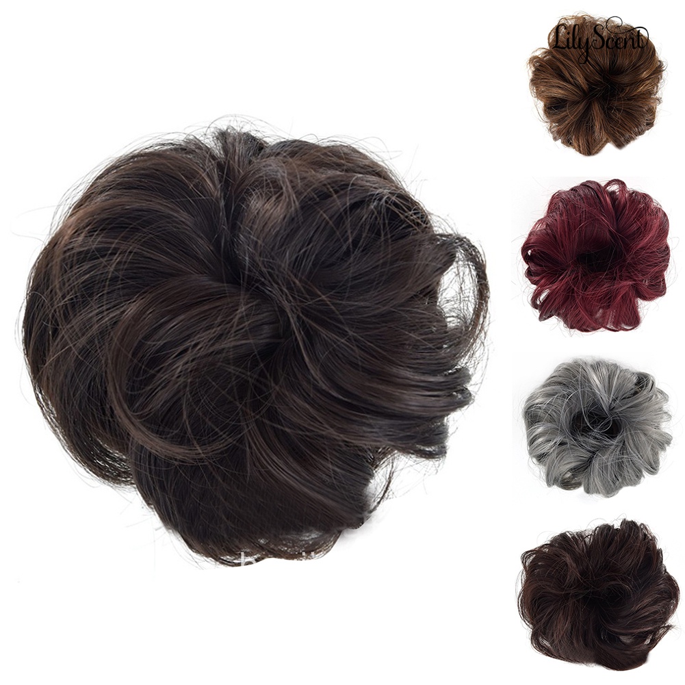Lilyscent] Women DIY Elastic Curly Wig Hair Ring Headwear Bun Chignon  Ponytail Hairpiece | Shopee Singapore