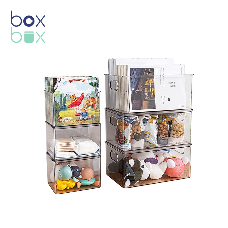1.25 Home Organizer Toy Storage Clear Box Kitchen Drawer Food Container Fridge Home Use with Optional Lid