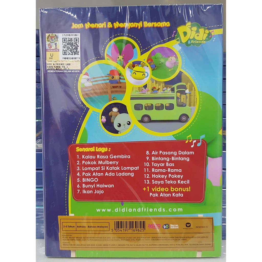 Didi Friends Vol 1 Song Kanak Kanak Dvd Shopee Singapore