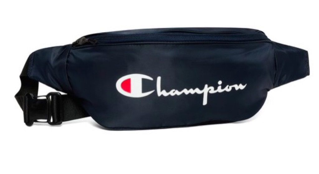 champion reverse weave large script logo waist bag