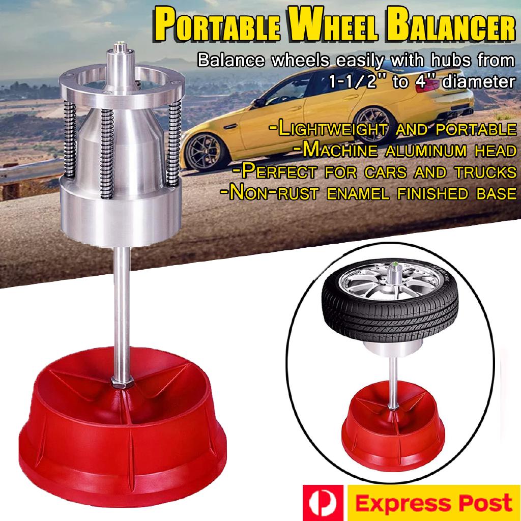Portable Hubs Cars Wheel Balancer W// Bubble Level Heavy Duty Rim Tire Truck US