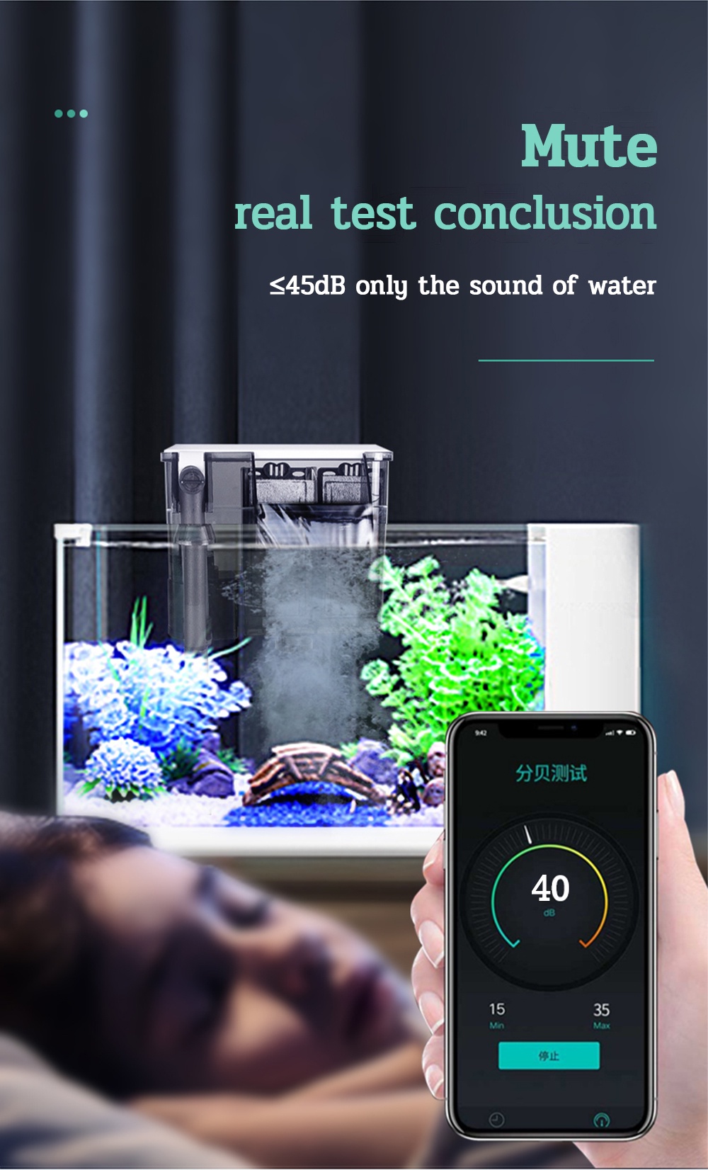 SG Fish Tank Filter, WallMounted Tank Filter, Waterfall ,Hanging ,Mini