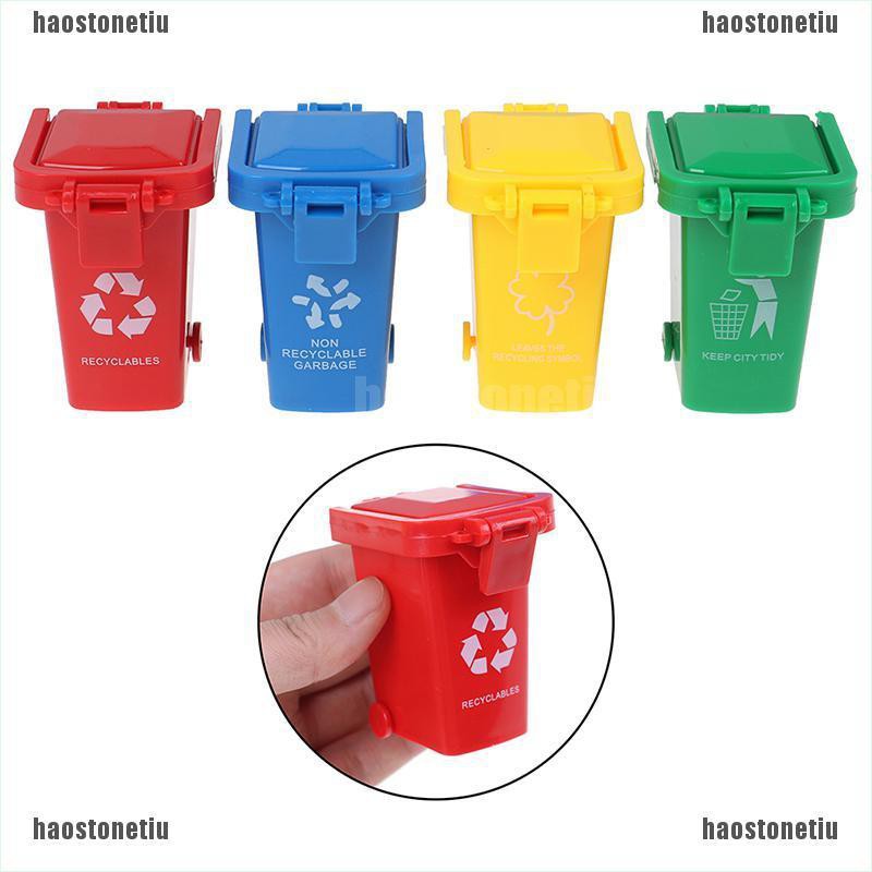 Kid 4pcs/set Trash Can Toy Garbage Truck Cans Curbside Vehicle Bin Toy ...