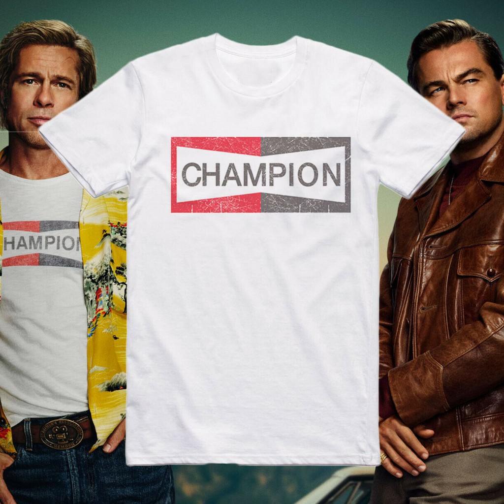 Brad Pitt Champion White Tee T Shirt 