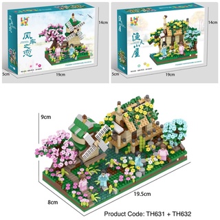 SG STOCK Sakura Flora Tree House Nano Building Blocks Cherry Blossom Puzzle Block Mini Bricks DIY Christmas Gift Ideas #3