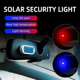 Car Warning LED Signal Light Self-adhesive USB Rechargeable Alarm Lamp Auto Solar Power Simulation Fake Anti-theft Caution