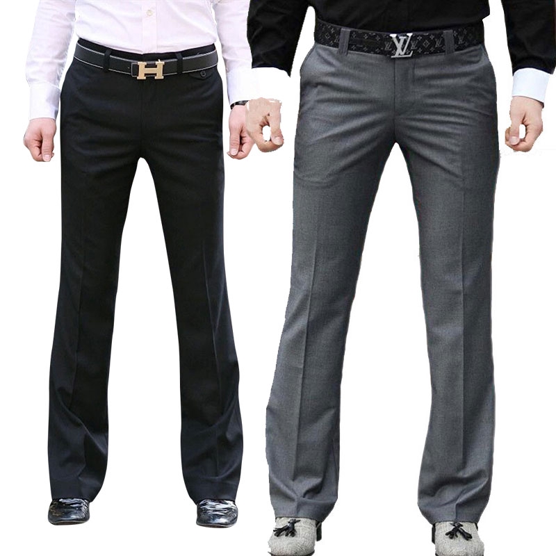 Suit pants New Men's Flared Trousers Formal Pants Bell Bottom Pant ...