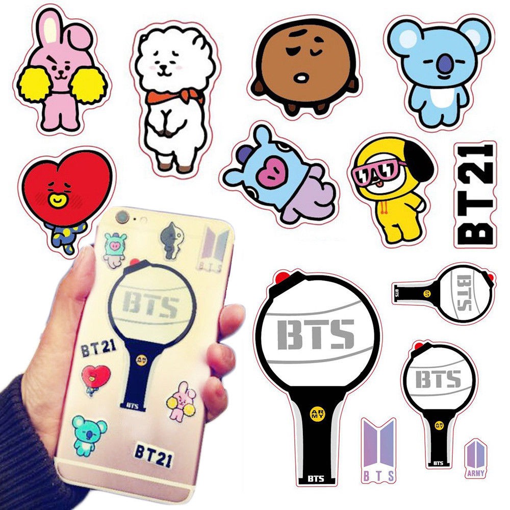 Kpop Bts Bubble Stickers Bt21 3d Exo Got 7 Phone Sticker Laptop