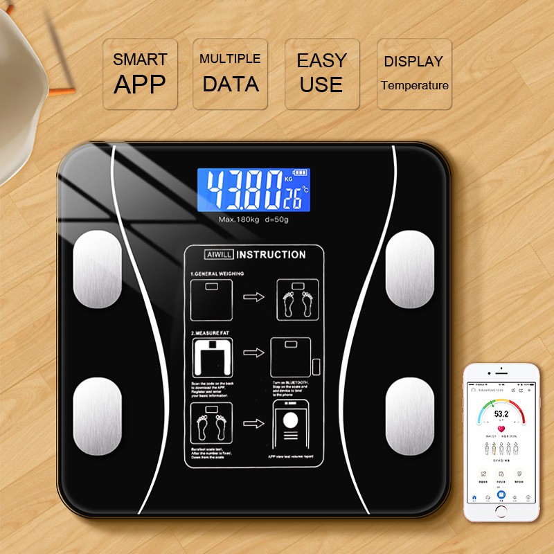 Body Fat Scale Smart Household Weighing Scale LED Digital Weight