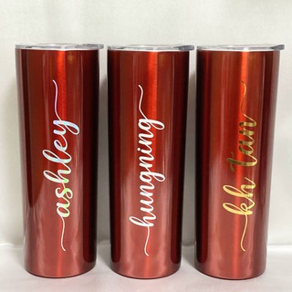 Personalised Stainless Steel Tumbler with Straw #6