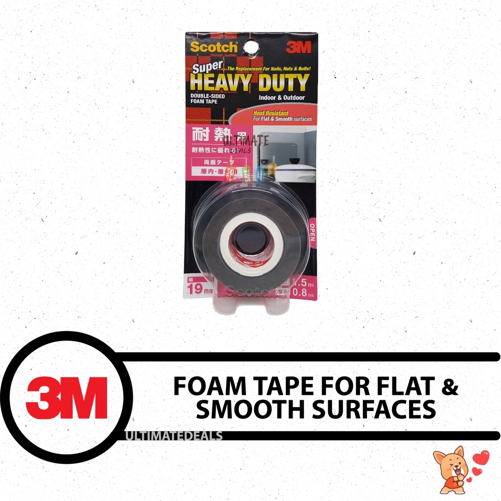 3M SCOTCH KHR19 Super Heavy Duty Tape HEAT RESISTANT, FLAT & SMOOTH