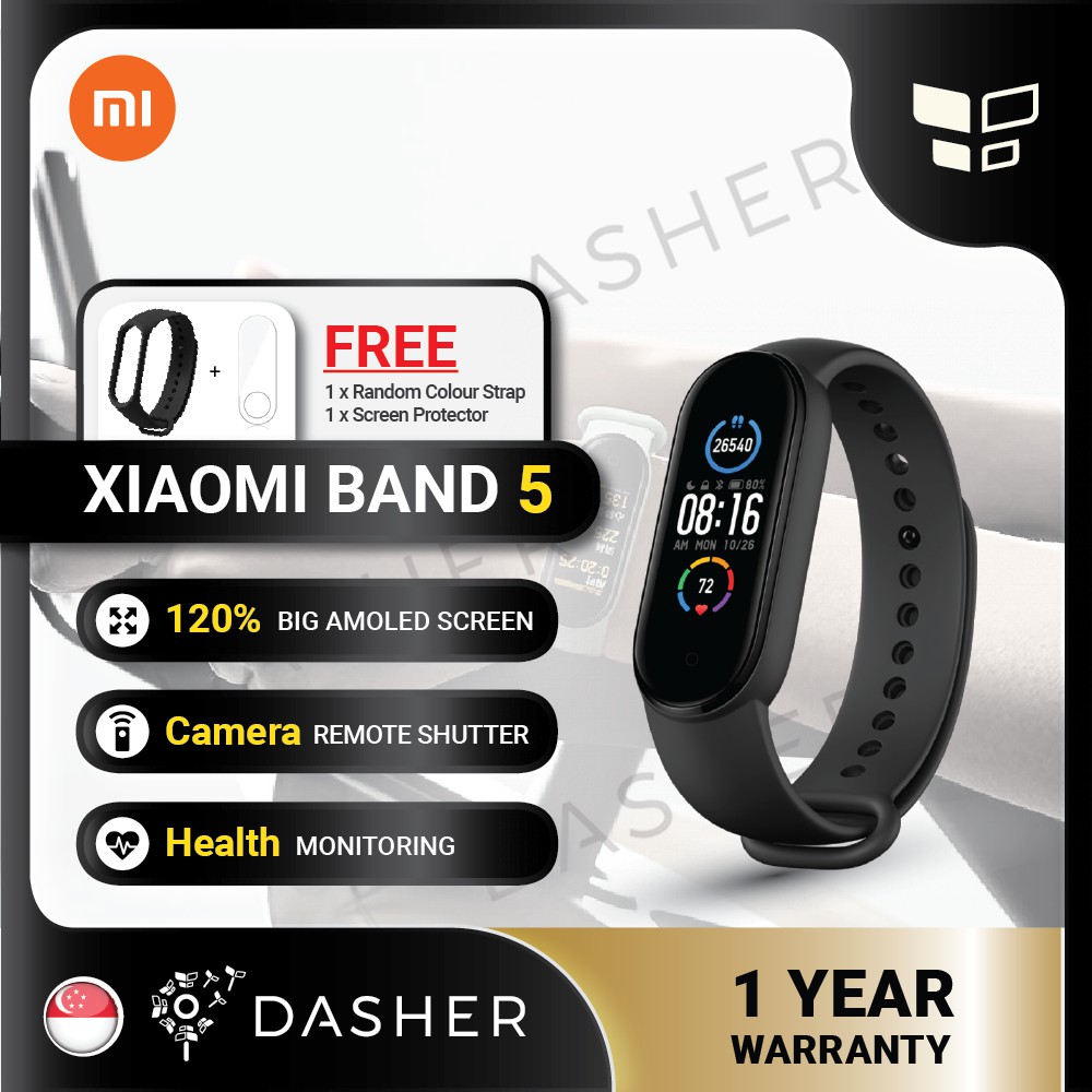 [FREE STRAP] Xiaomi Mi Band 5 Smart Bracelet Color AMOLED Screen Miband