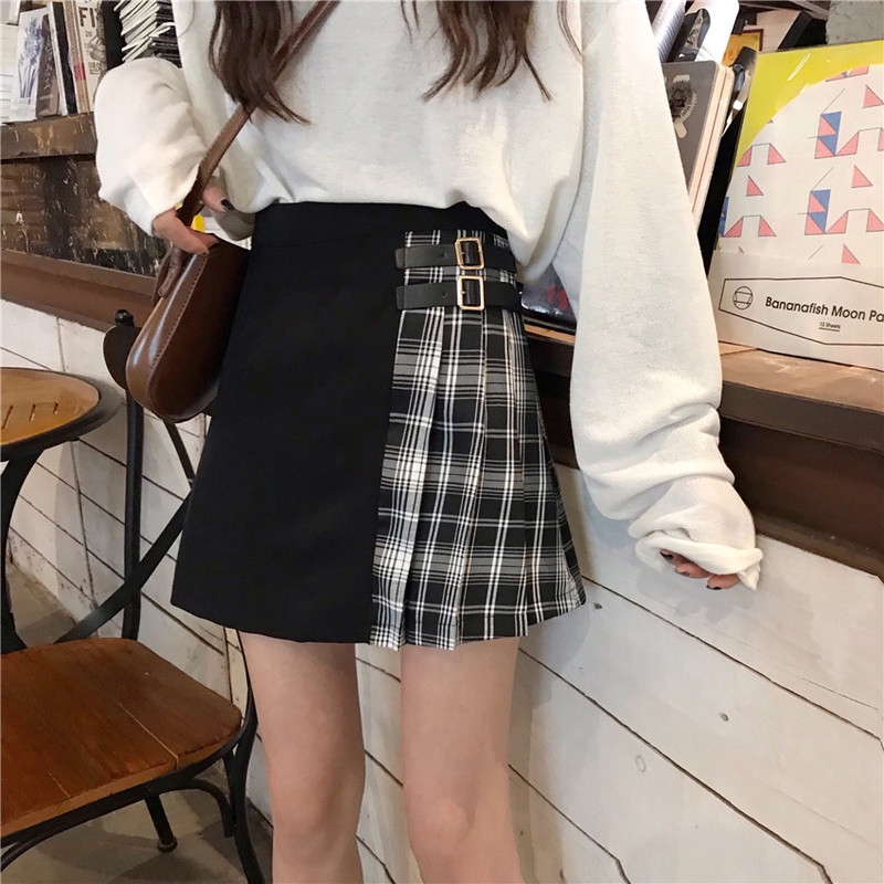 kpop half skirt