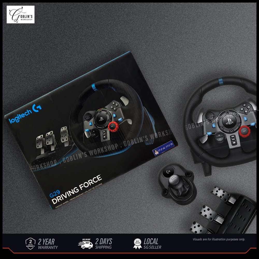 Logitech G29 Driving Force Race Wheel + Logitech G Driving Force