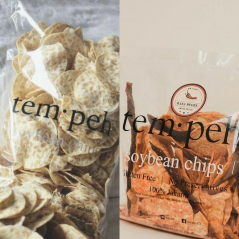 Bundle Famous Tempeh Soybean Chips tem peh from Indonesia Original 500g+Spicy 250g / kripik