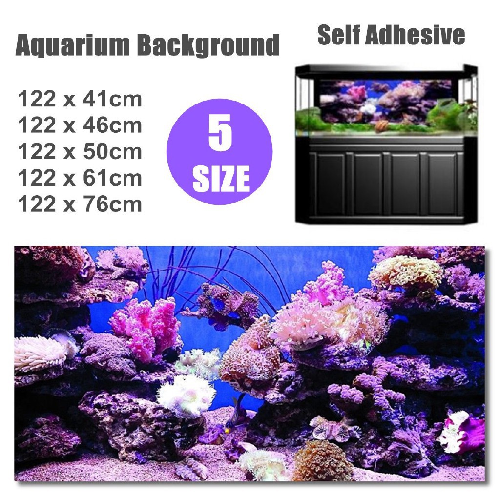 Daily Coral Hd Aquarium Background Poster Fish Tank Decoration
