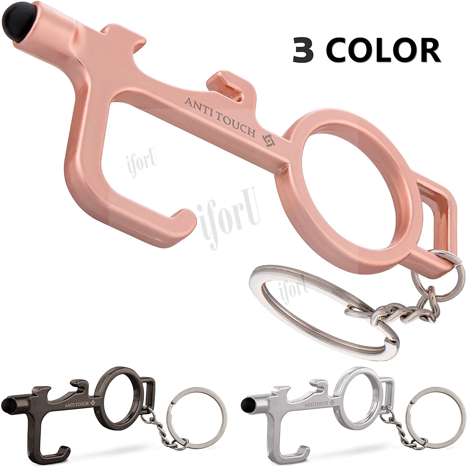 Anti Touch Door Opener Tool Multifunctional No Touch Door Opener Hand Tool Serves As Bottle Opener And Stylus Pad Key Ring Included No Logo Shopee Singapore