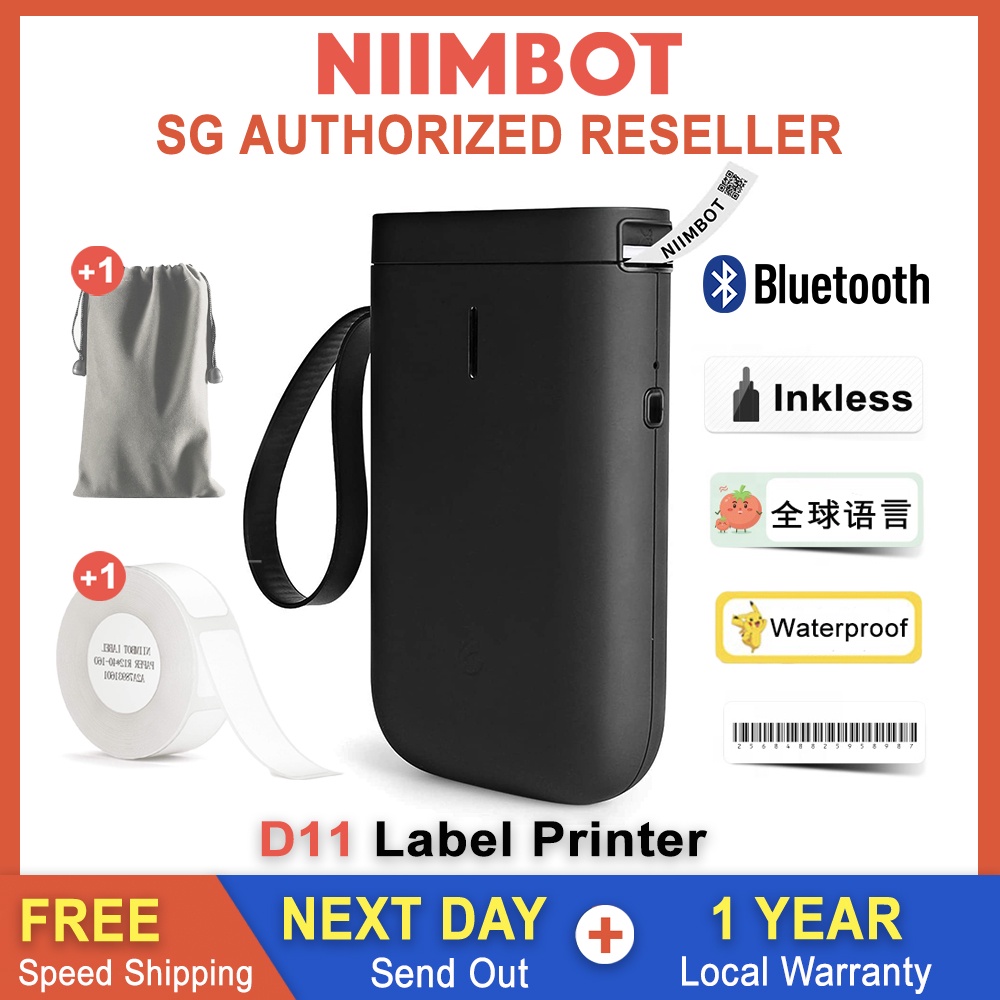 Niimbot D11 Bluetooth Label Printer Thermal Printer Portable Rechargeable No Need Ink Bluetooth 5069