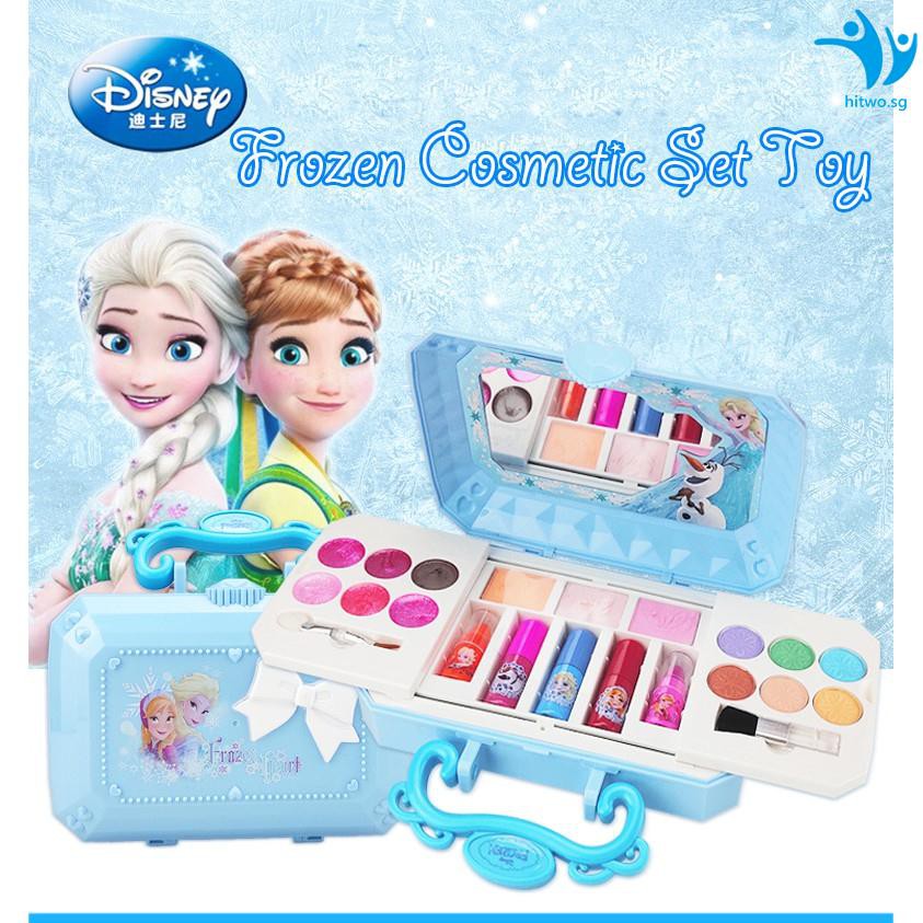 makeup【Ready Stock】23pcs Disney Frozen Anna Elsa Cosmetics Set Toy Make
