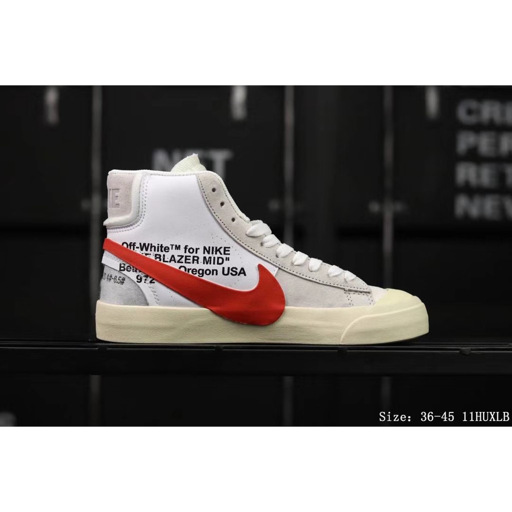 off white nike blazer mid