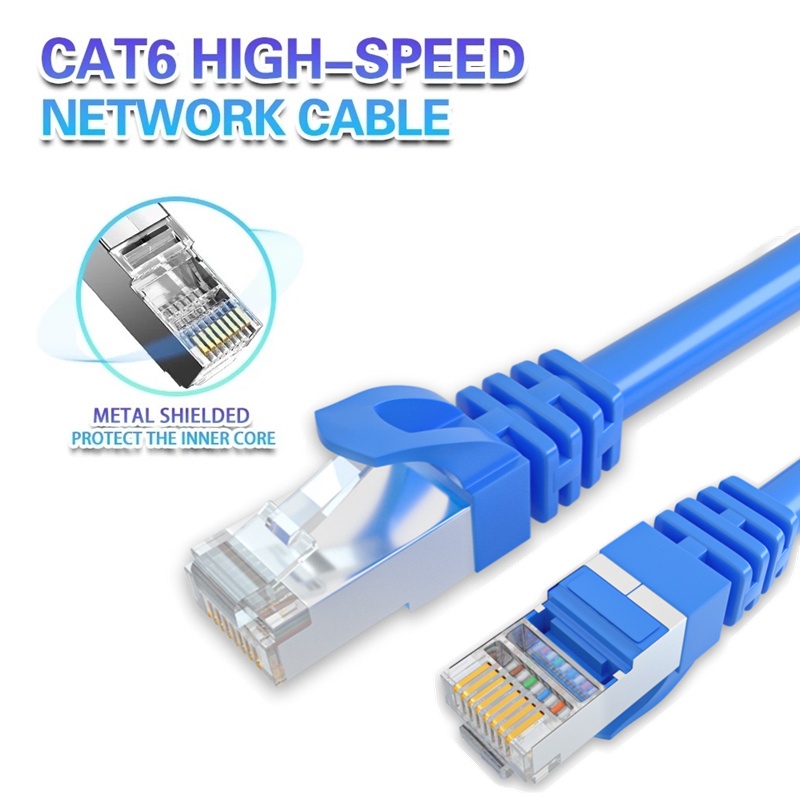 Benosem Cat 6E Cable Cat6 Lan Cable UTP Network Patch Cable For PS PC Modem