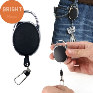 Image of Retractable Pull Badge Trace Together Token Reels Recoil Belt Key Ring Chain Clips Reel Zinc Alloy ID Lanyard
