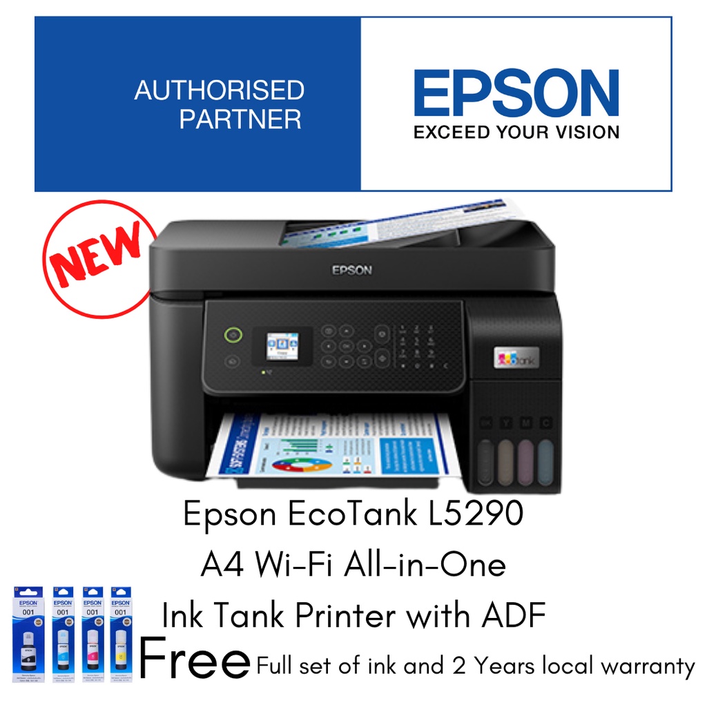 Epson Ecotank L5290 A4 Wi Fi All In One Ink Tank Printer With Adf Replacement Model For L519 4158