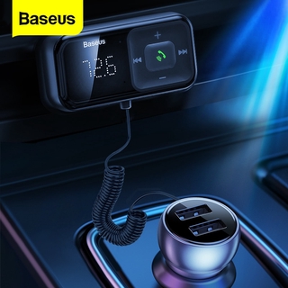 Baseus Car FM Transmitter Bluetooth 5.0 3.1A USB Car Charger AUX Handsfree Wireless Car Kit Auto FM Radio Modulator MP3 Player