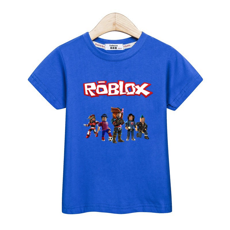 Boys Roblox Top Pritn Shirt Summer Cotton Tops Kid Clothes Girl Tshirt - roblox girl clothes shirts toffee art