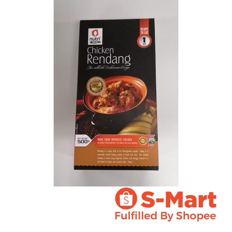 Zac Meat Nutri Kwik Chicken Rendang, 500g Shopee Singapore