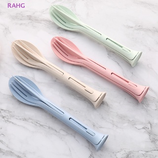 RAHG 3pcs Travel Portable Cutlery Set 3 In 1 Wheat Straw  Fork Spoon Dinnerware NEW #6