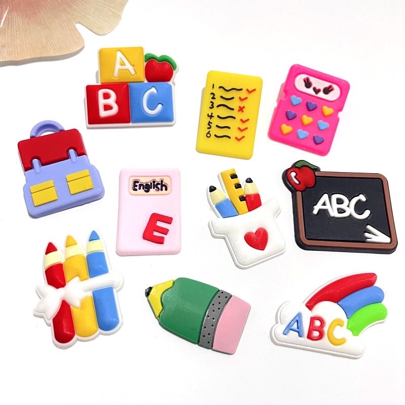 SG local seller thin ABC chalkboard pencil holder rubber brooch