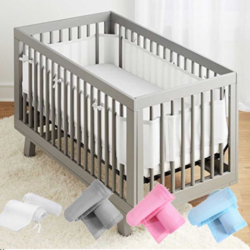 mesh breathable cot bumper