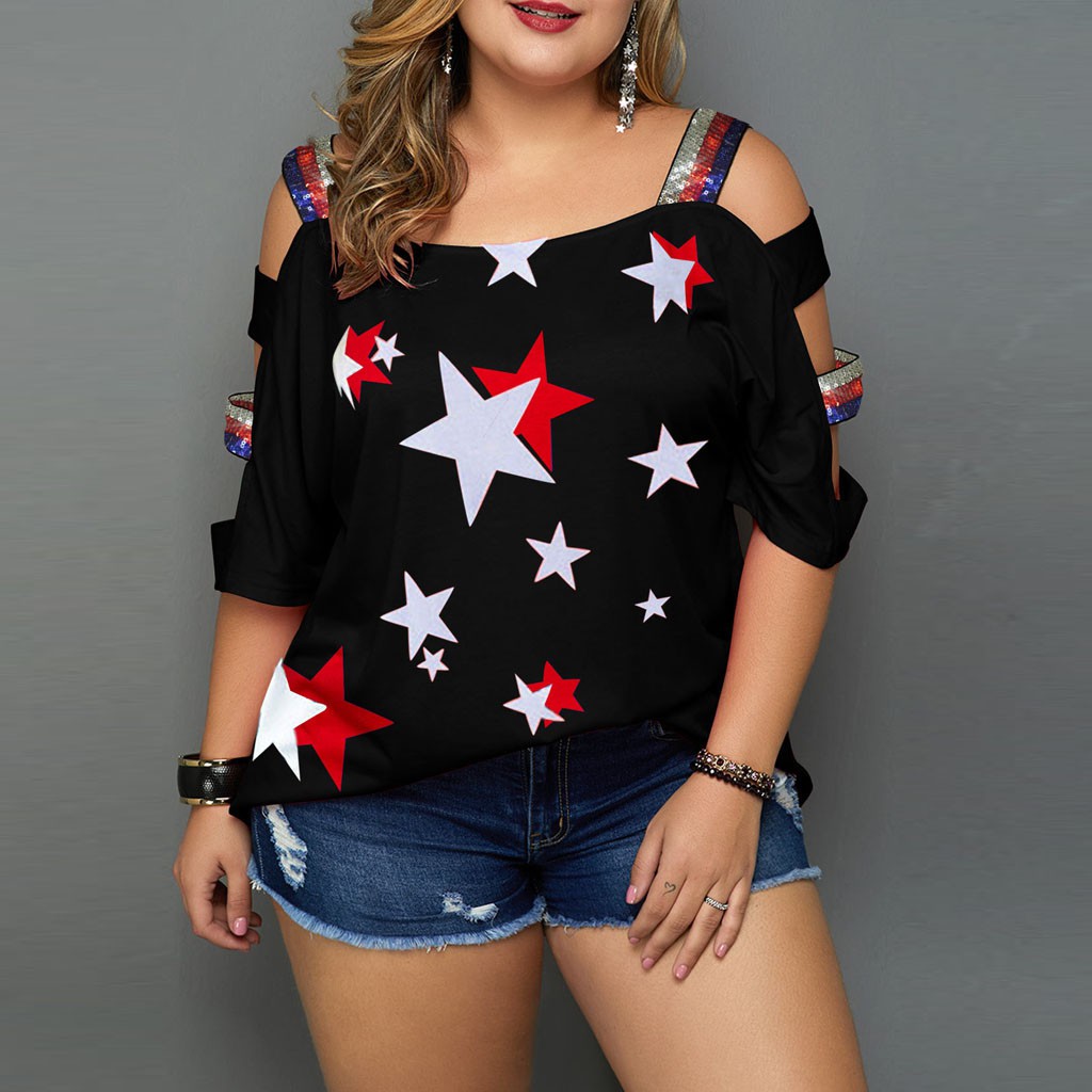 women's plus size off the shoulder tops