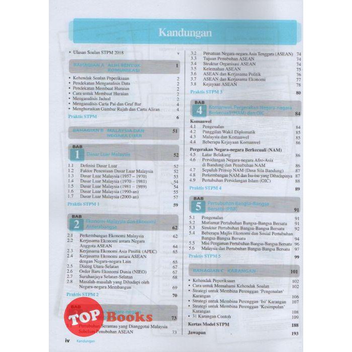 Topbooks Sasbadi Teks Pra U Stpm Pengajian Am Semester 3 Shopee Singapore