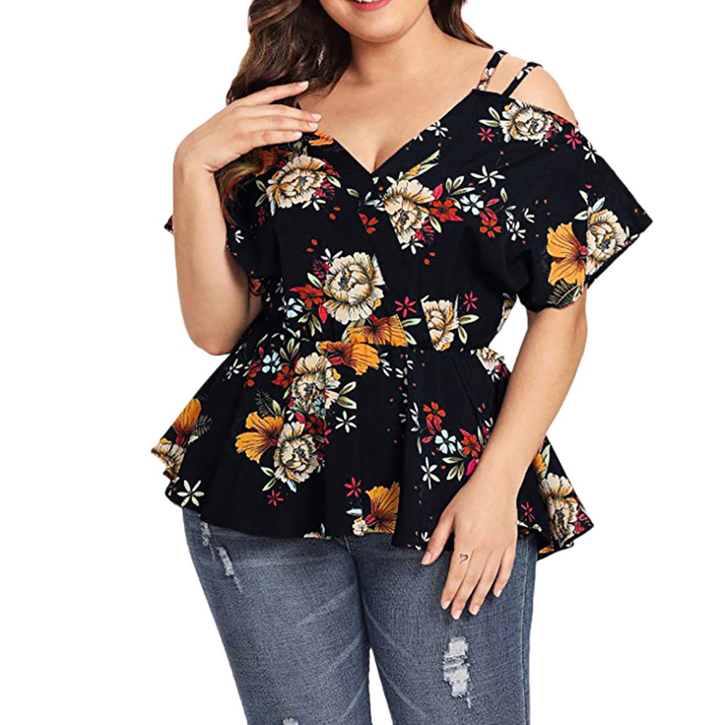 plus size long peplum top