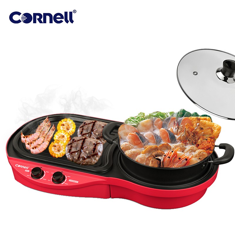Cornell 2in1 Steamboat BBQ Pan Grill Hot Pot Set CCGEL88DT Shopee