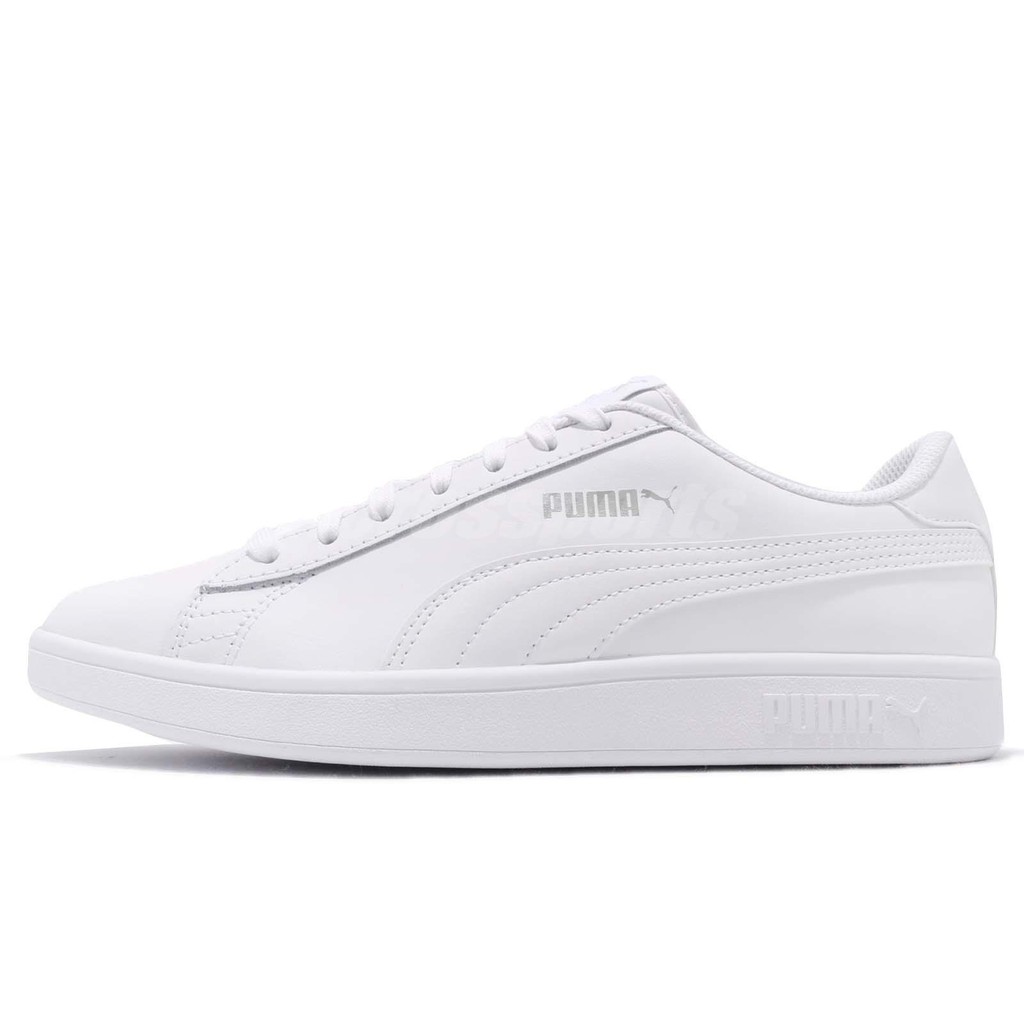 Puma Smash V2l White Leather Sneakers 