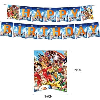 Anime One Piece Party Tableware One Piece Luffy Pltae Cup Balloon Banner Cake Topper Boy Birthday Party Decorations Shopee Singapore