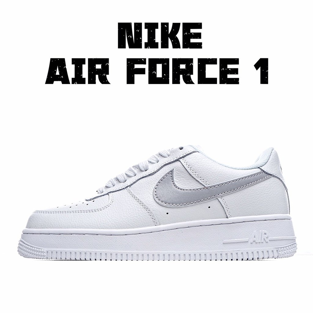 nike white silver