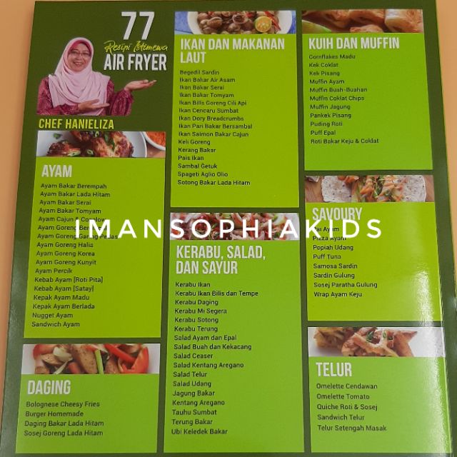 Siri Book 77 Special Resepi Chef Hanieliza Shopee Singapore