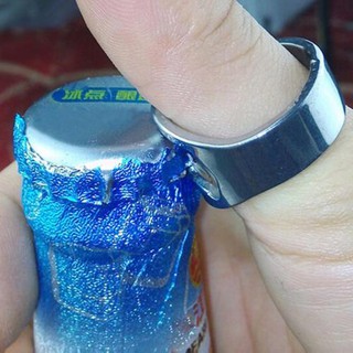 Stainless Steel Finger Thumb Ring Shape Bottle Open Opener Bar Beer Tools Gifts #0