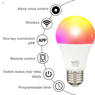 Fcmila TY009 Smart WiFi Light Bulb LED RGB Color Changing ...